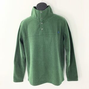 Mountain Khaki Mens Sweatshirt Textured Snap Collared Green Pullover Warm Sz M